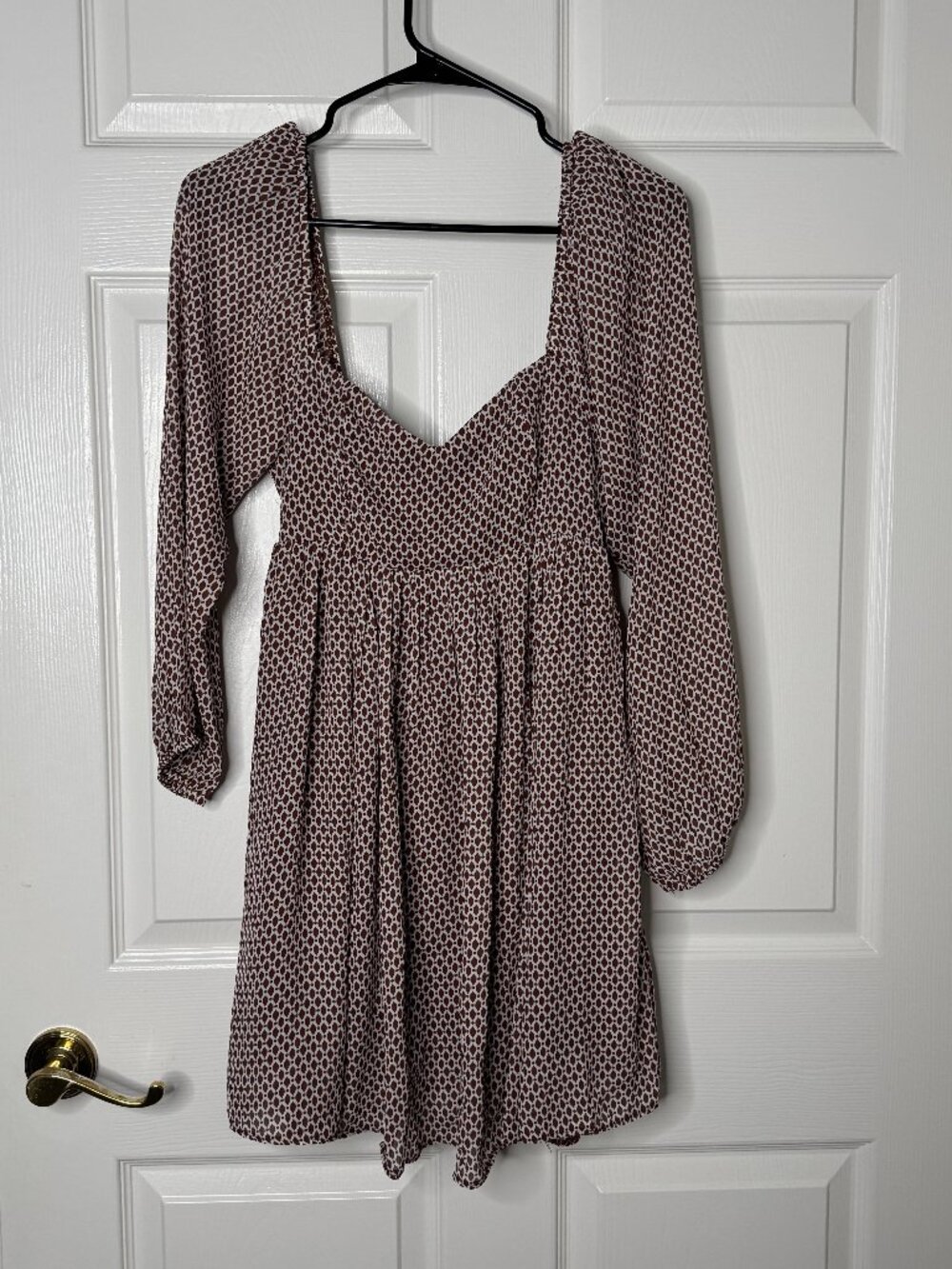 Abercrombie & Fitch Brown Long Sleeved Mini Dress